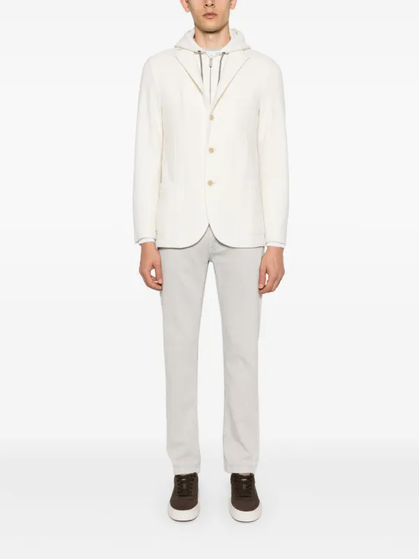 ジャケット ELEVENTY WHITE LINEN BLAZER Eleventy x Harrods Linen Single-Breasted Blazer | Harrods UK