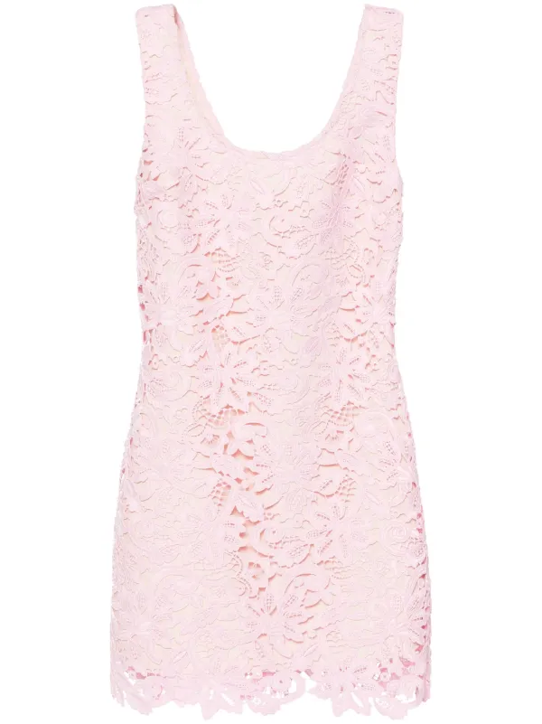 オールインワン・サロペット Self-Portrait Pink Guipure Lace Mini Dress With Belt 23079199_53322317_1000.jpg