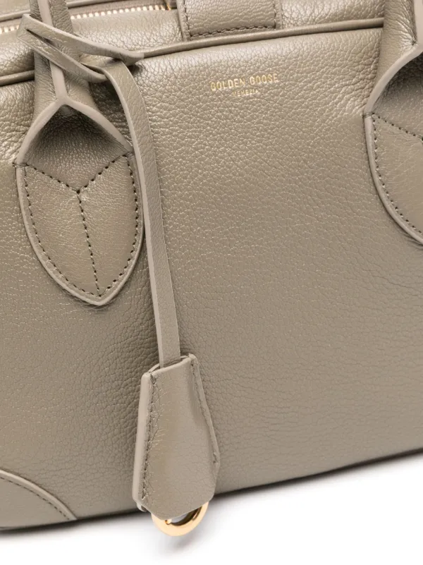 Golden Goose Zipped Leather Tote Bag | Green | FARFETCH