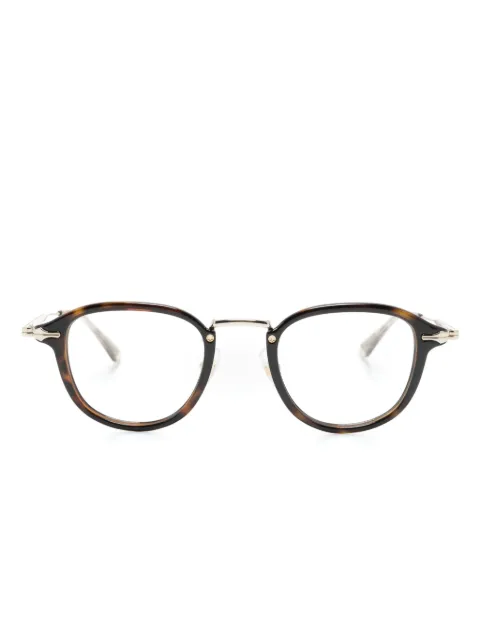 Montblanc lentes con armazón redonda estilo carey