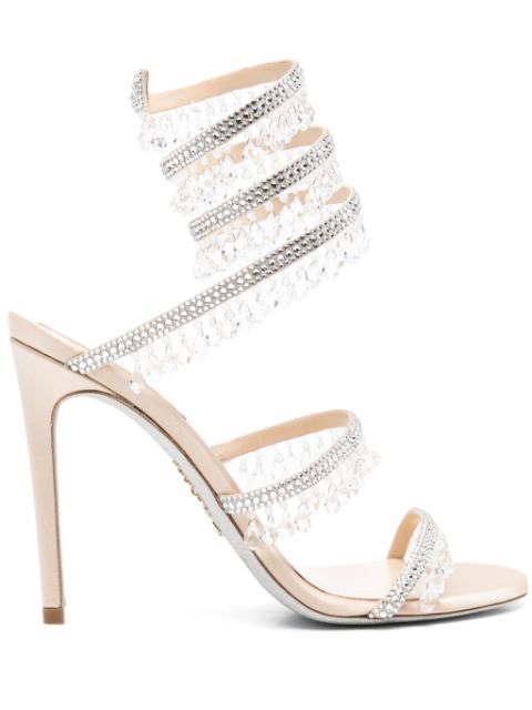 René Caovilla 100mm Cleo crystal-embellished sandals