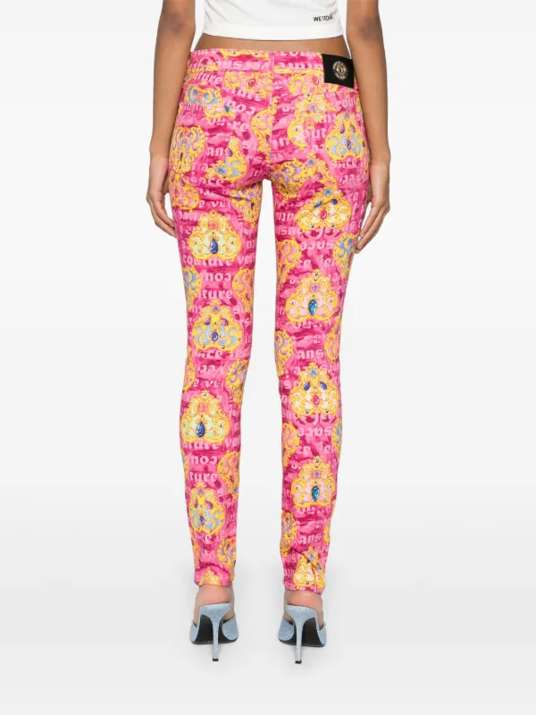 パンツ VERSACE JEANS COUTURE Woman Pants Pink 76HAA11176DP111 401 Vintage 90s Versace Jeans Couture Bubblegum Pink High