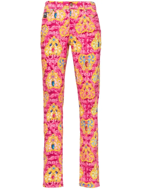 Versace Jeans Couture Heart Couture Skinny Jeans | Pink