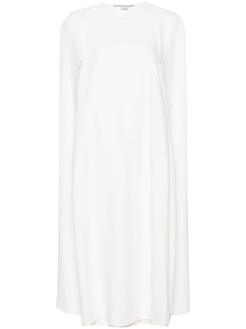 Stella McCartney crew-neck crepe cape dress Women