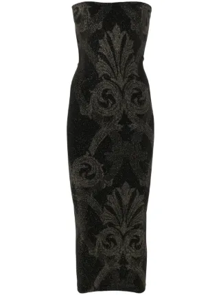 isabel marant metallic dress Isabel Marant Metallic Printed Silk Midi Dress – Runway Catalog