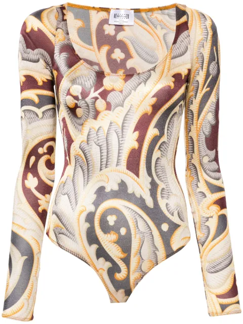 Wolford x ETRO body met paisley-print