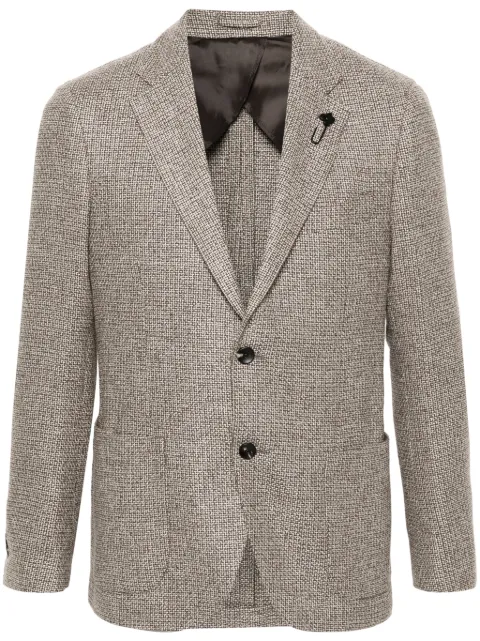 Lardini interwoven single-breasted blazer