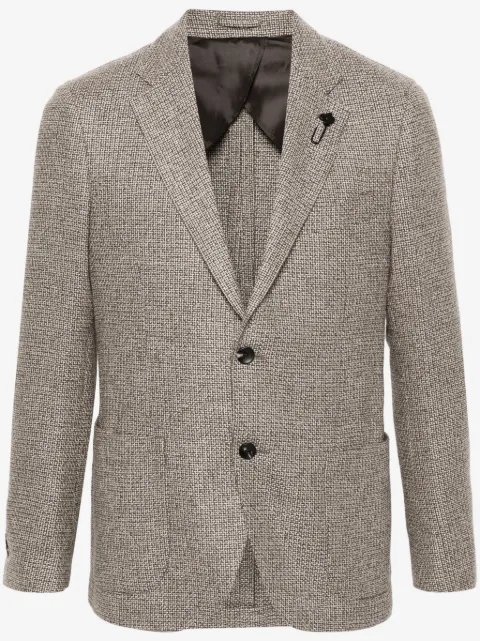 Lardini interwoven single-breasted blazer