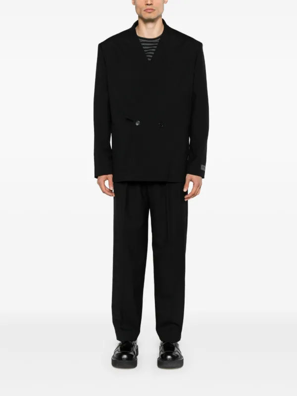 【送料&関税込】Kenzo Wool Suit Trousers Kenzo Pleated Wool Tailored Trousers | Black | FARFETCH JO