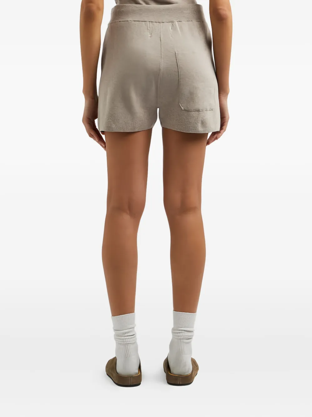 extreme cashmere Gebreide shorts met elastische taille Beige