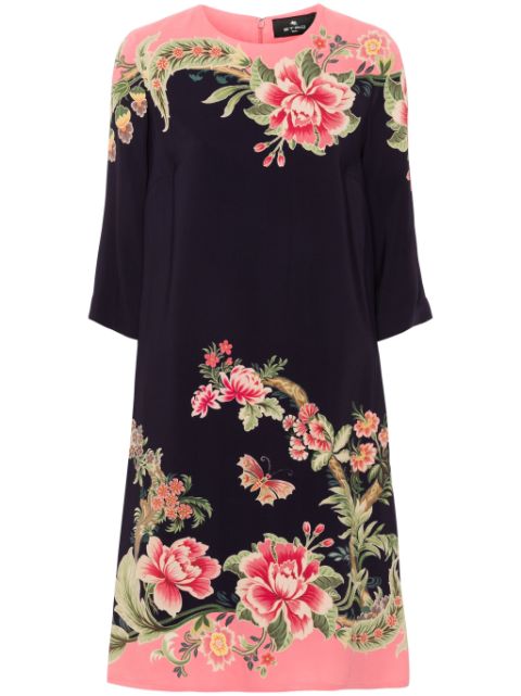 ETRO floral-print silk midi dress Women