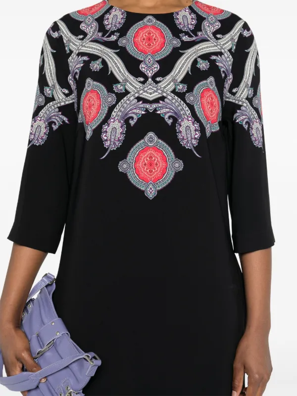 ETRO ペイズリー ドレス | ブラック | FARFETCH JP