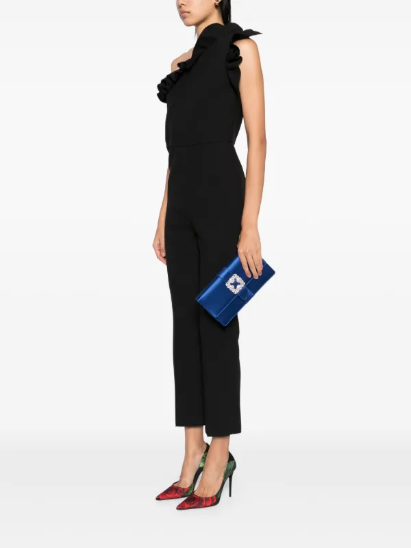 Manolo Blahnik Capri クラッチバッグ | ブルー | FARFETCH JP