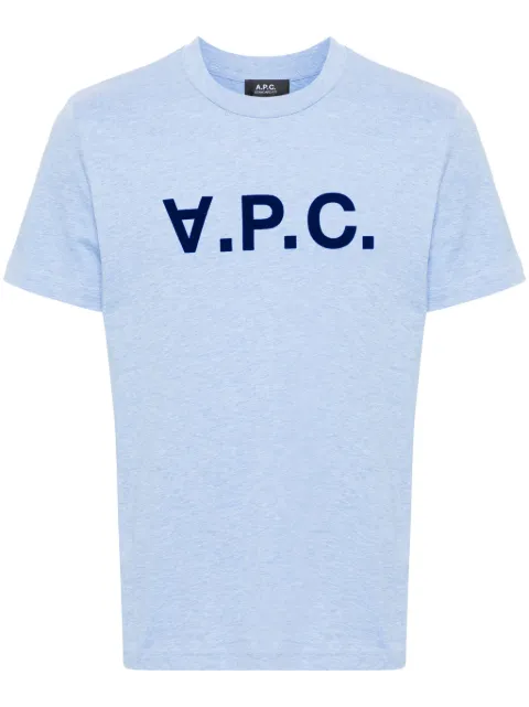 A.P.C. flocked-logo cotton T-shirt Women