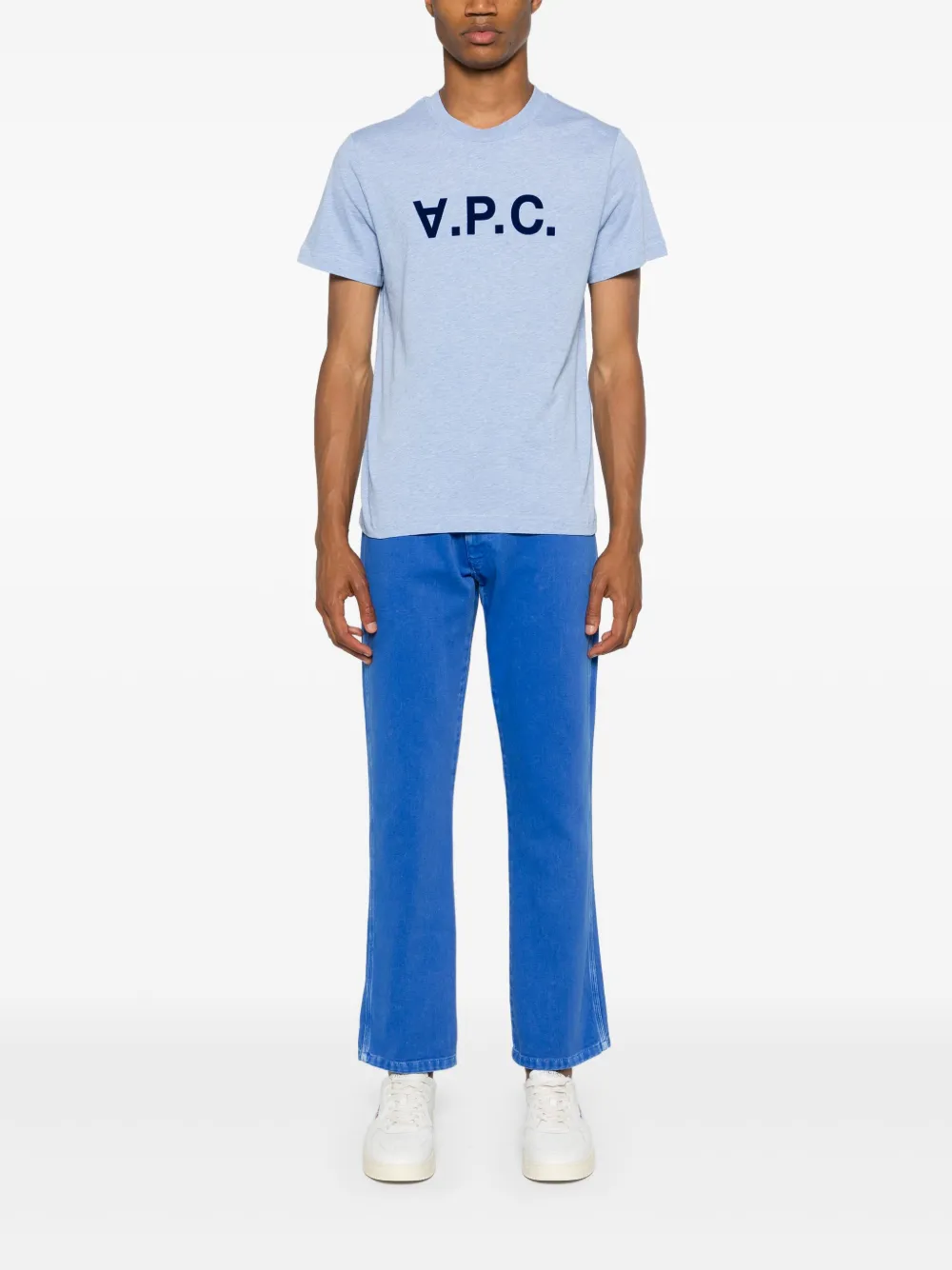 A.P.C. T-shirt met logo - Blauw