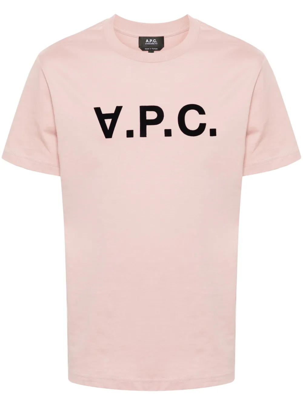 A.P.C. T-shirt met logo Roze