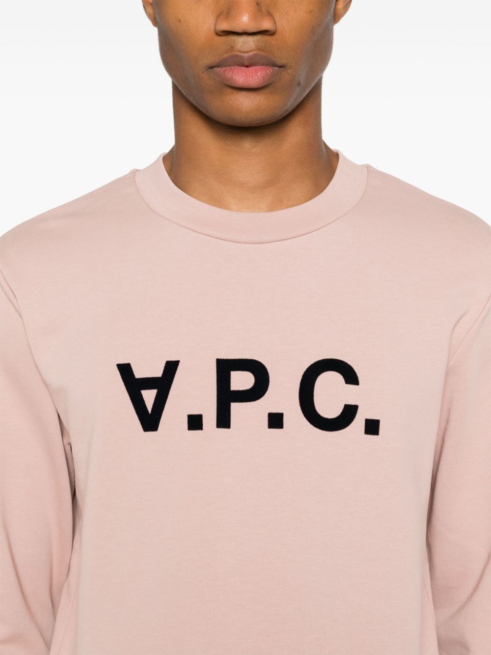 A.P.C. flocked-logo cotton sweatshirt Women