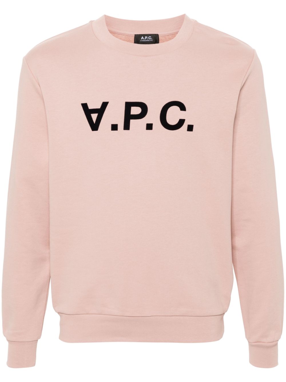 A.P.C. Katoenen sweater met logo Roze