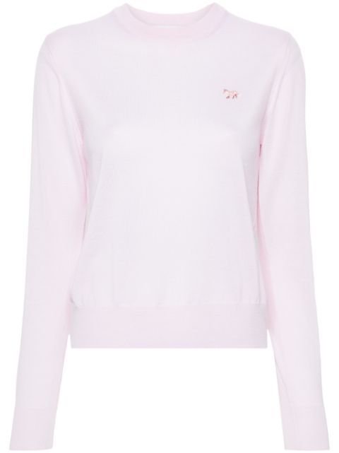 Maison Kitsune fox-motif wool jumper Women