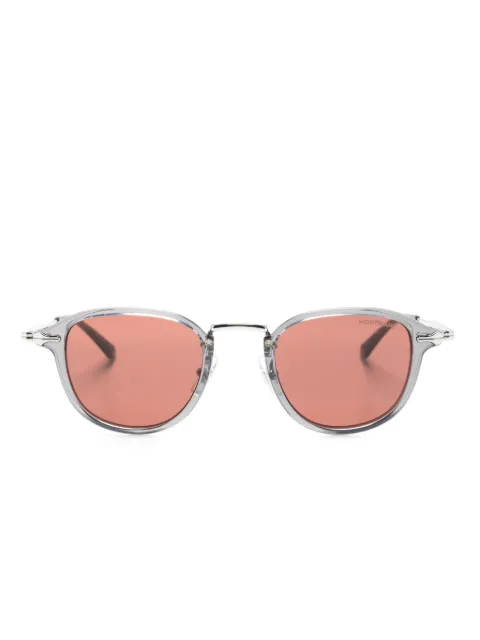 Montblanc lentes de sol con armazón redonda transparente