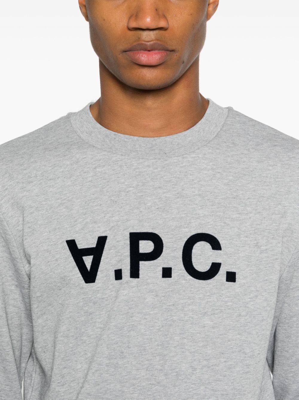 A.P.C. flocked-logo cotton sweatshirt Women