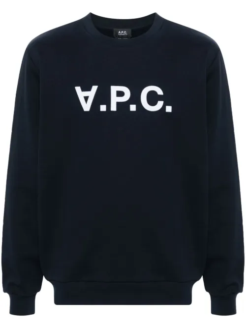 Sweat en coton à logo floqué - A.P.C. - Modalova