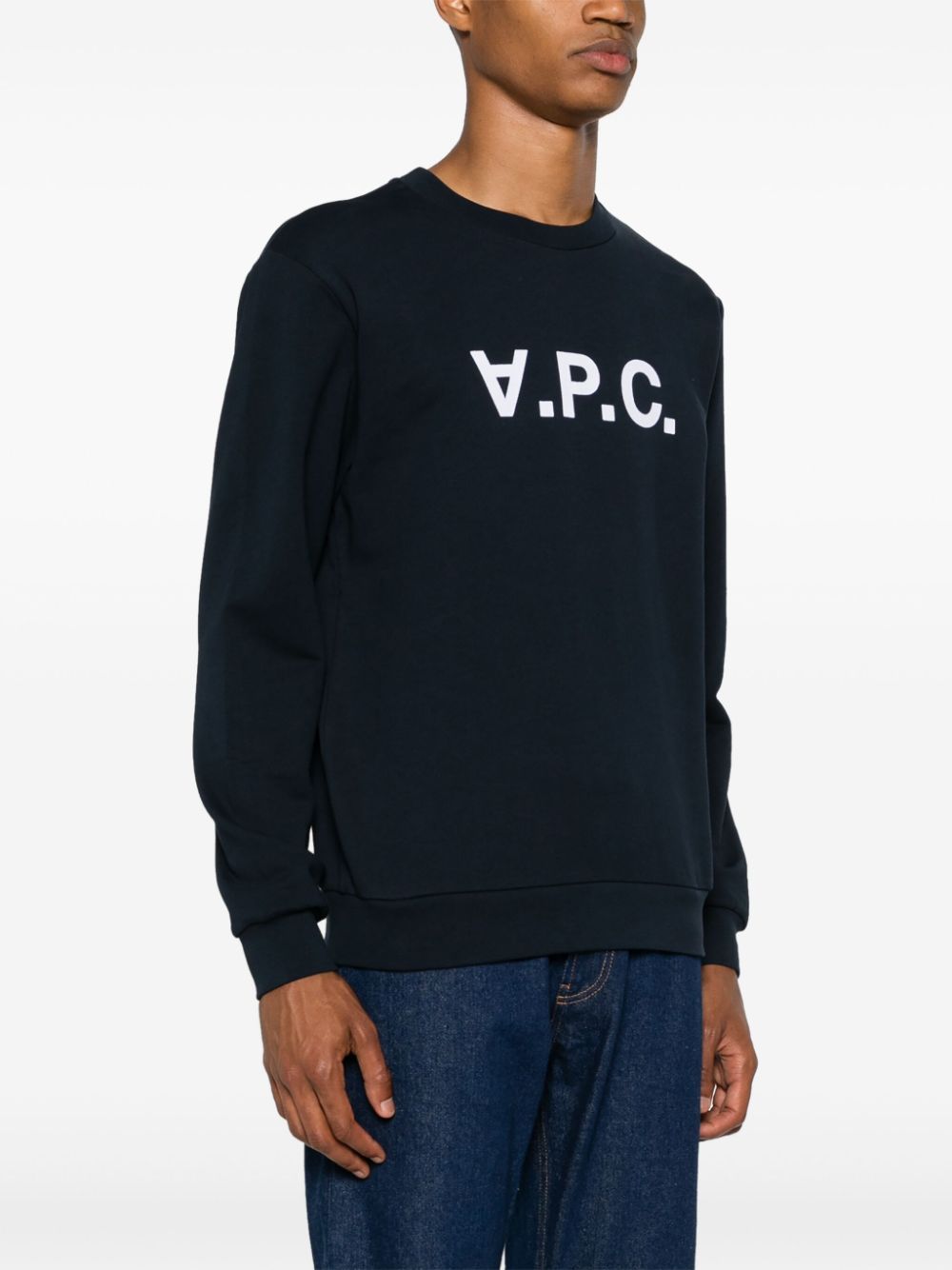 A.P.C. flocked-logo cotton sweatshirt Women