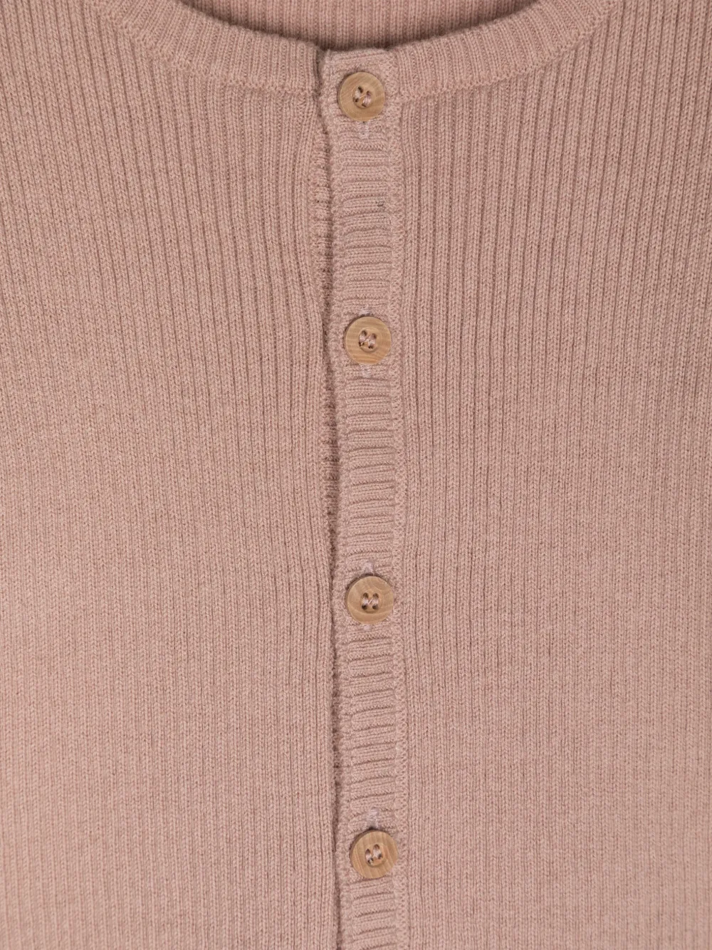 Bonton Round-neck Ribbed Cardigan In Pink