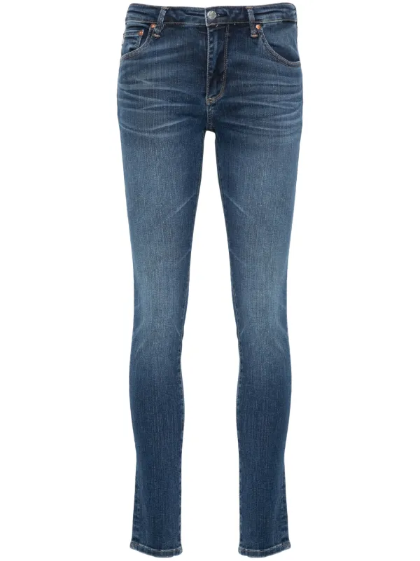 AG Jeans low-rise Skinny Jeans Blue FARFETCH ID