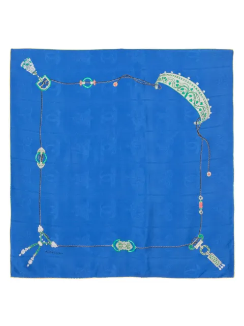 Cartier patterned-jacquard silk scarf