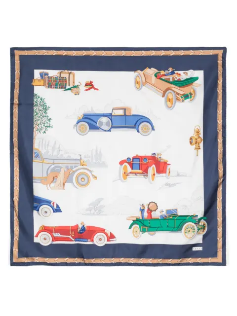 Gucci Pre-Owned automobile-print silk scarf