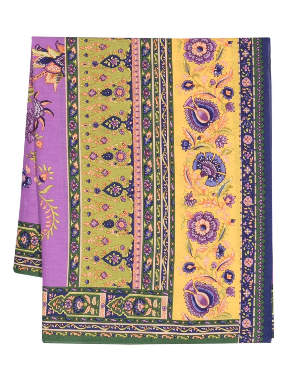 floral-print cotton scarf