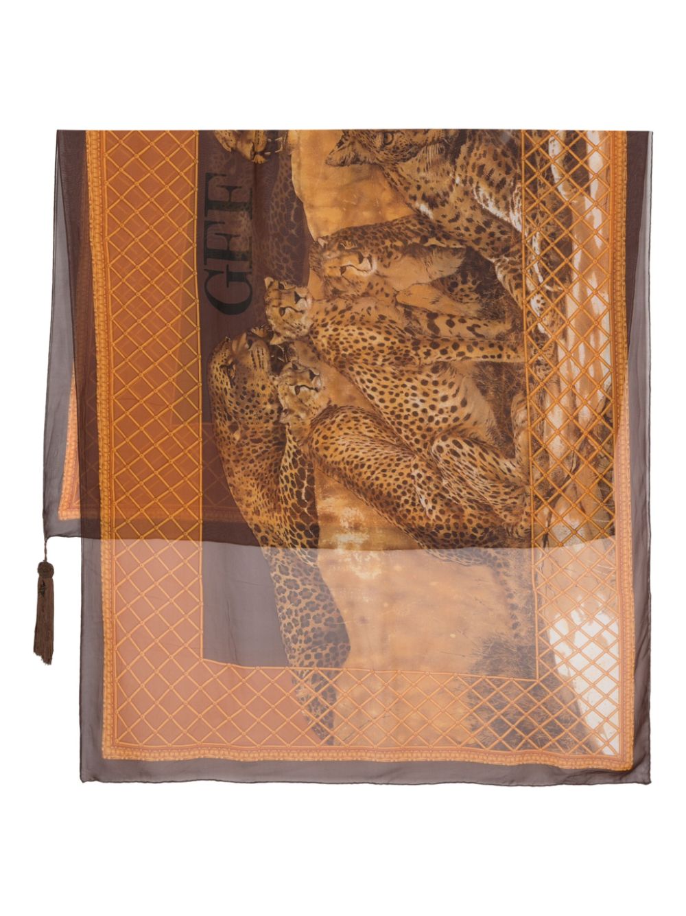 Chita-print silk scarf