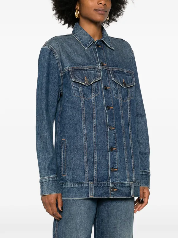 【関税込み】KHAITE ブラック The Ross デニムジャケット KHAITE Ross Denim Jacket | Blue | FARFETCH