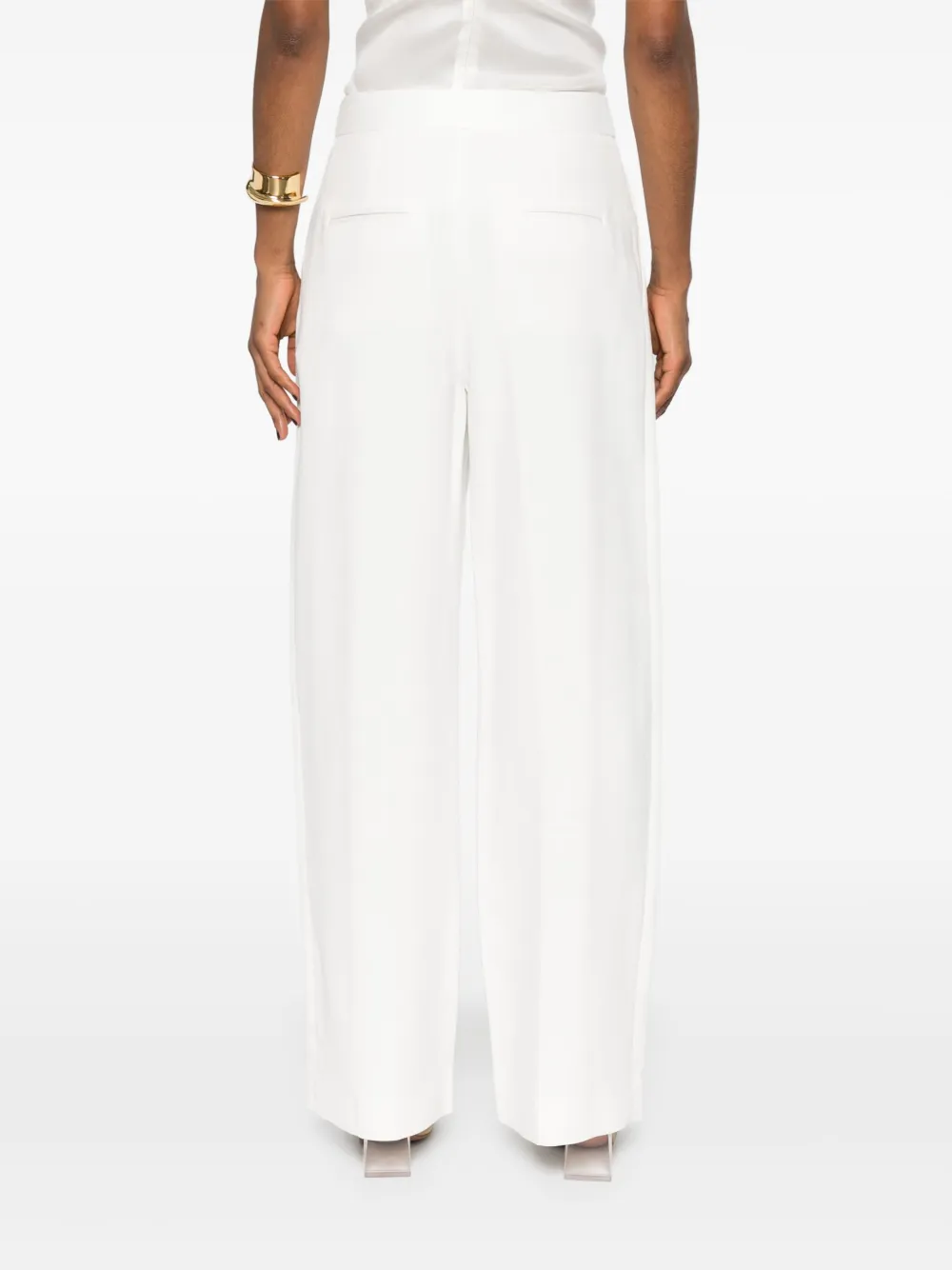 KHAITE Marine low waist pantalon Wit