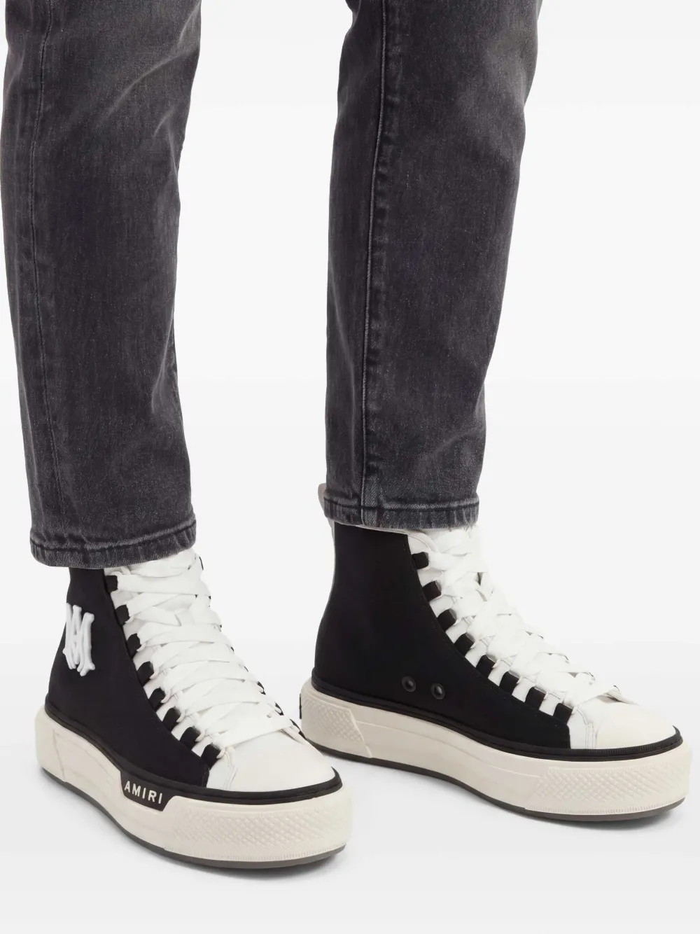 AMIRI Court ハイカット スニーカー | ブラック | FARFETCH JP