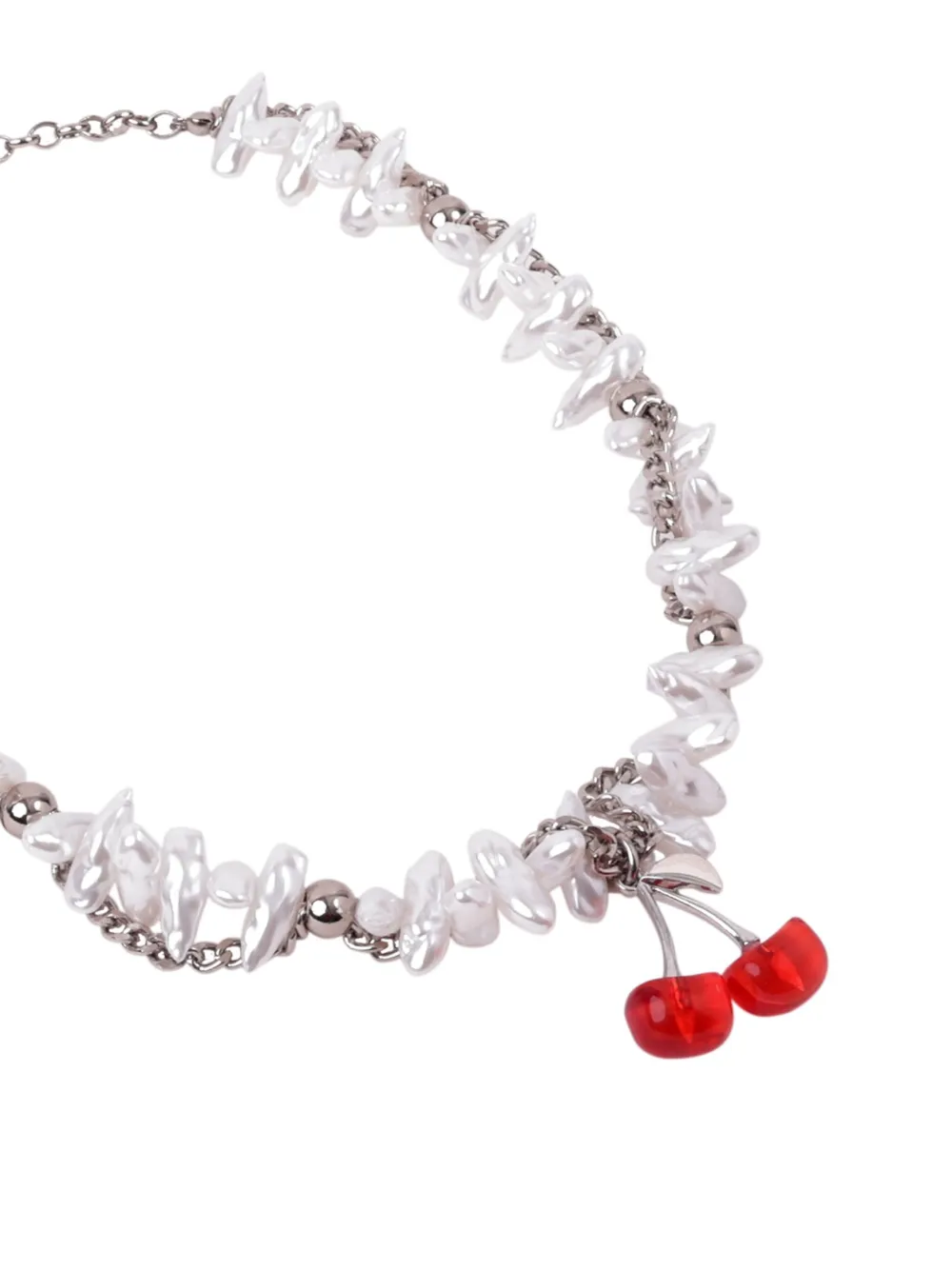ESTILÉ Cherry Rush halsketting verfraaid met parel - Zilver