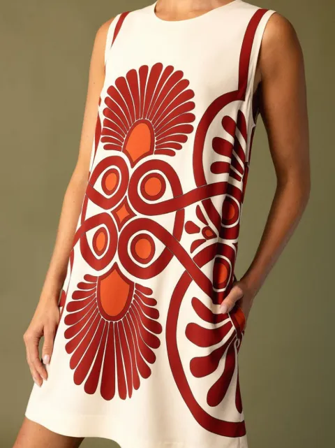 La DoubleJ Medallion geometric-print dress DRE0758VIS011MED01WH03 - 2