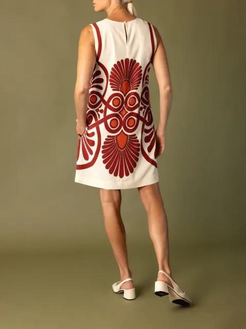 La DoubleJ Medallion geometric-print dress DRE0758VIS011MED01WH03 - 3