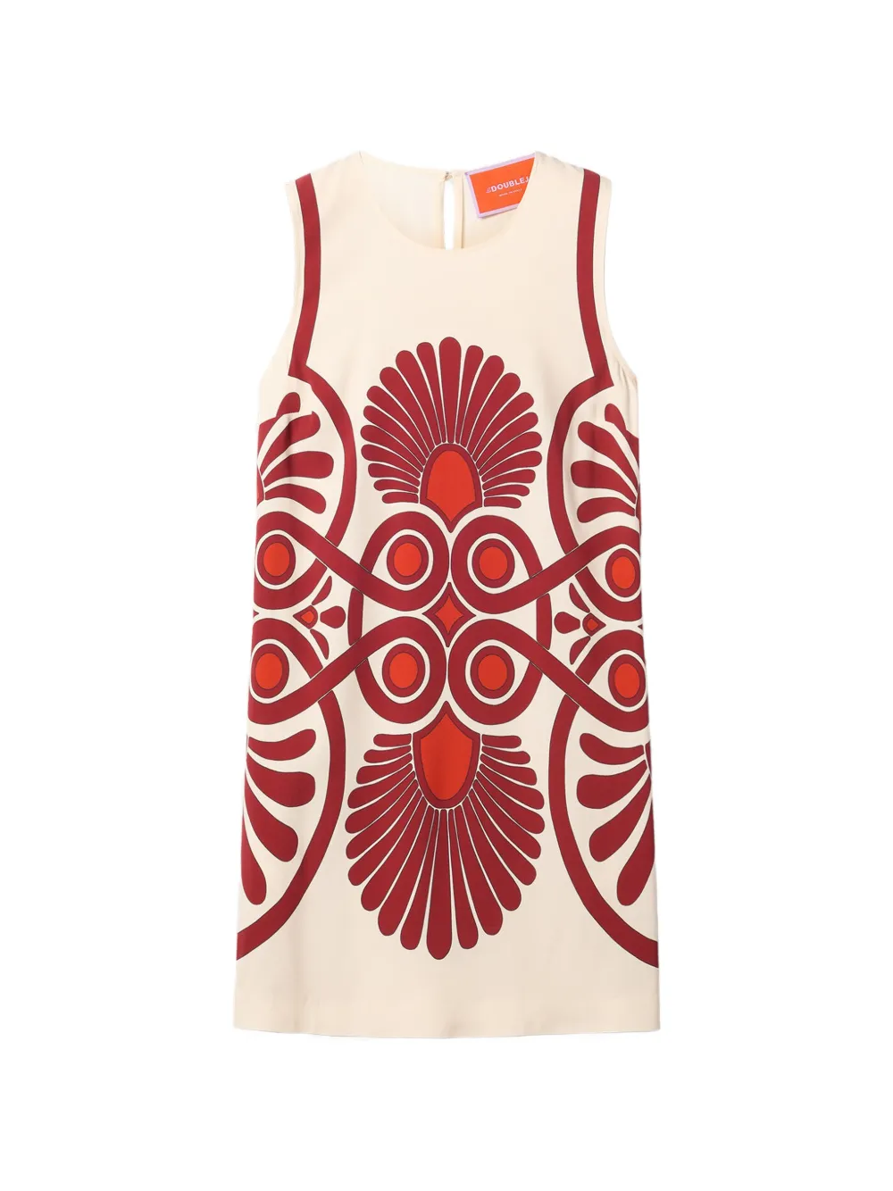 La DoubleJ Jurk met geometrische print Wit