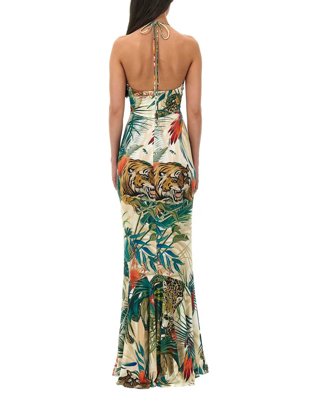 Roberto Cavalli Uitgesneden maxi-jurk Groen