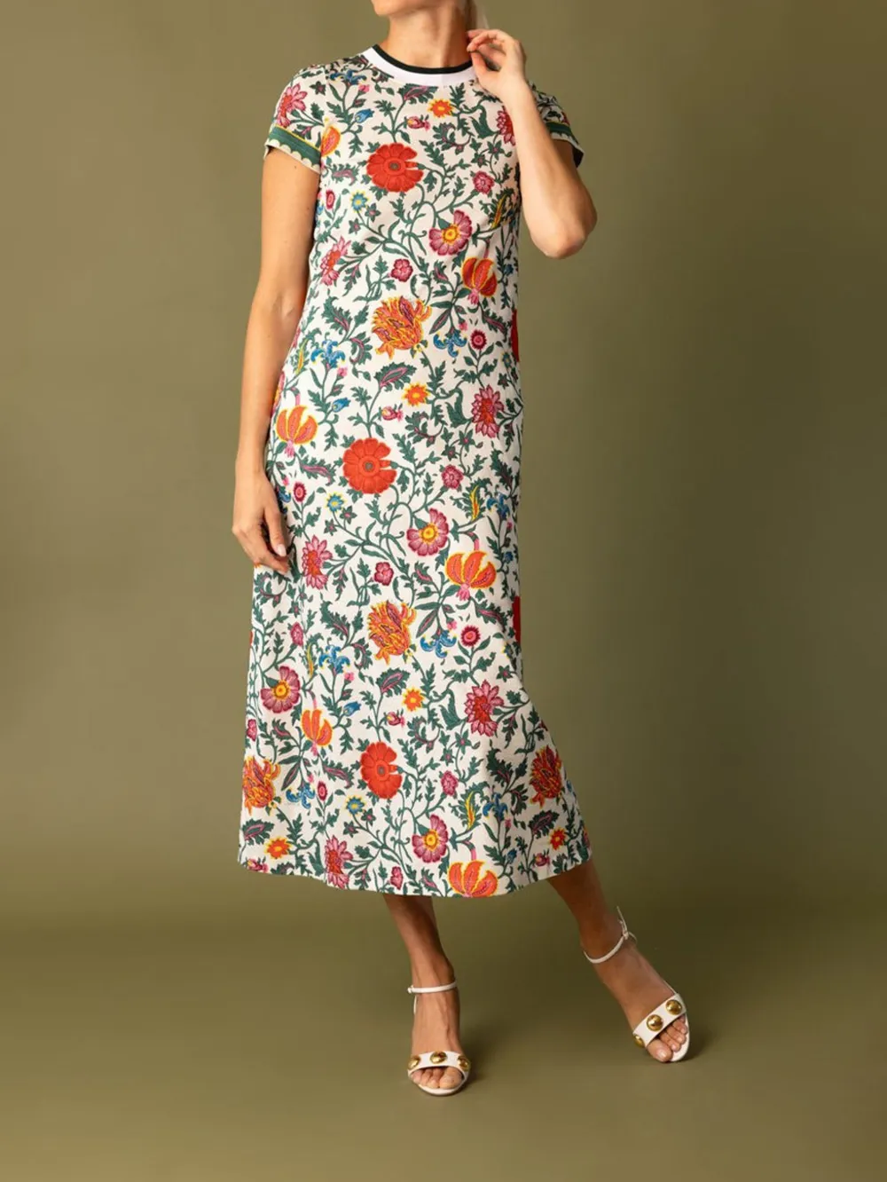 La DoubleJ Jurk met bloemenprint - Wit