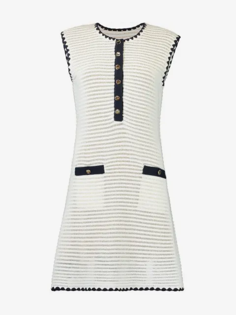 Self-Portrait crochet-knit mini dress