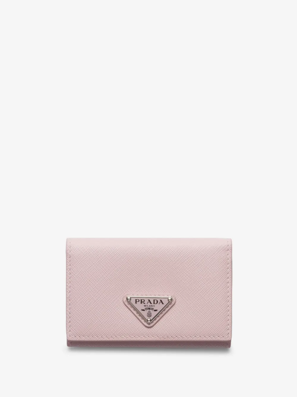 Prada triangle-logo leather card holder | Pink | Image 1