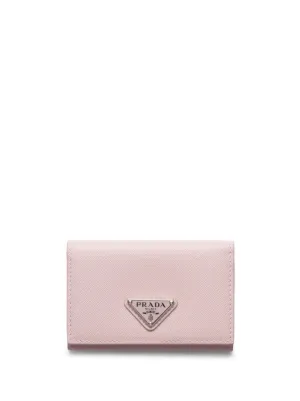 Prada サフィアーノレザーカードケース | ピンク | FARFETCH JP