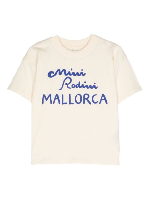 Mini Rodini Mallorca-print organic cotton T-shirt