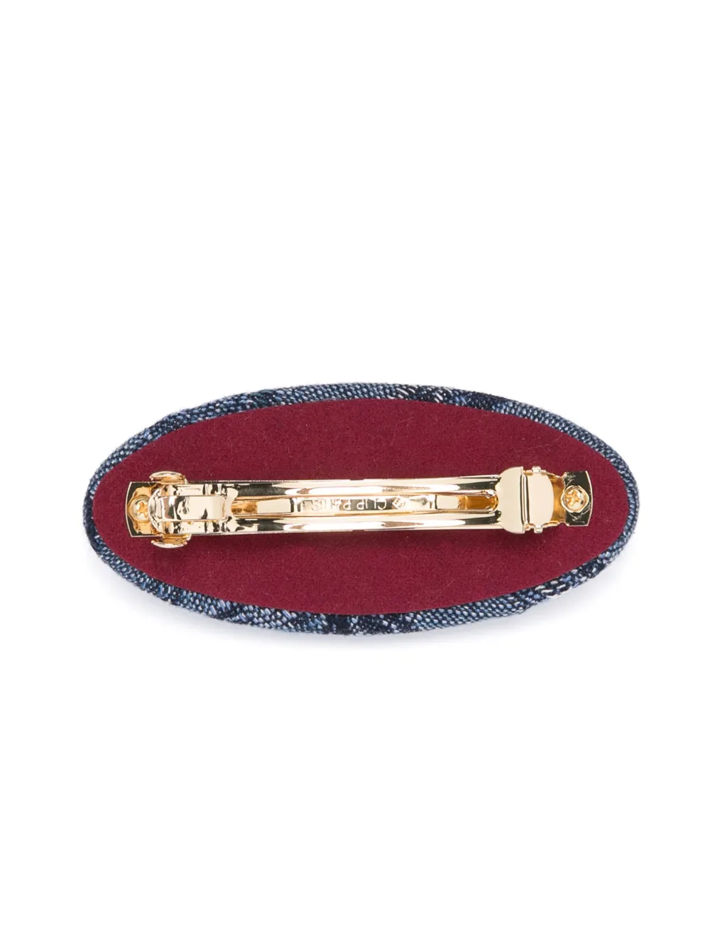 Etro Floral-jacquard Denim Hair Clip In Blue