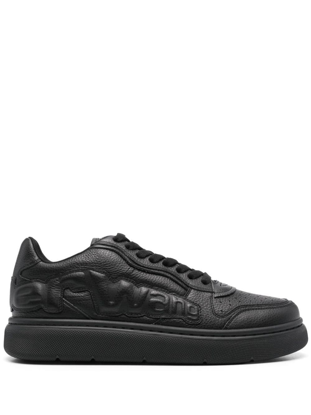 Shop Alexander Wang Puff Leather Sneakers In Black