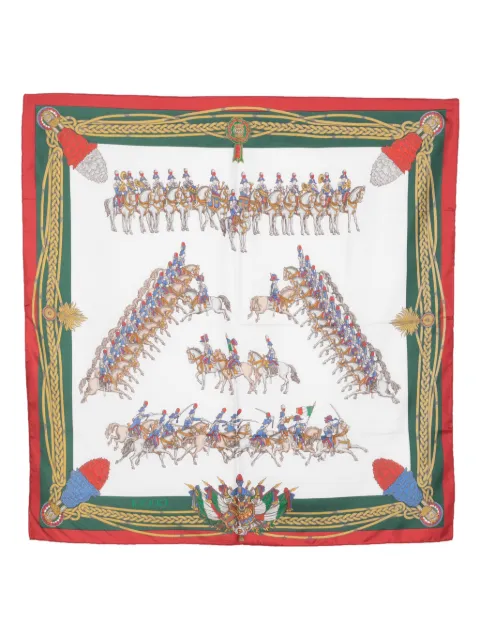 Gucci Pre-Owned cavalry-print silk scarf