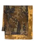 Gianfranco Ferré Pre-Owned floral-embroidered sheer scarf - Black